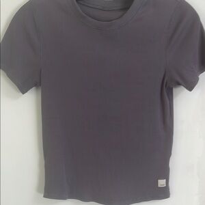 Vuori Fitted Gray and Purple Short Sleeve Tee